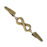 Maxbell Fashionable Clip Fastener Brooch Cloak Clasps for Neckerchief Women Dresses Bronze