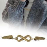 Maxbell Fashionable Clip Fastener Brooch Cloak Clasps for Neckerchief Women Dresses Bronze