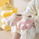 Maxbell Adult Cartoon Slippers Funny Soft Plush Cozy Couple Warm House Shoes Pink