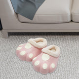 Maxbell Adult Cartoon Slippers Funny Soft Plush Cozy Couple Warm House Shoes Pink