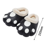 Maxbell Adult Cartoon Slippers Funny Soft Plush Cozy Couple Warm House Shoes Black