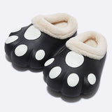 Maxbell Adult Cartoon Slippers Funny Soft Plush Cozy Couple Warm House Shoes Black