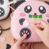 Maxbell DIY Leather Bag Making Hand Knitting Craft Project Handbag Gifts for Friends Pink