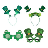 Maxbell 4x ST Patricks Day Glasses Headband Photo Props Costume Accessories Unisex