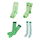 Maxbell Striped Stockings Popular ST Patricks Day Fashion for Cosplay Costume Girl 2 Clover