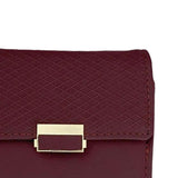 Maxbell Pocket wallet Practical Convenience with 11 Card Slots Storage Travel Red