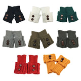 Maxbell Leg Warmers Knitted Winter Warm Fashion Toppers Stockings Womens Boot Cuffs black