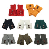 Maxbell Leg Warmers Knitted Winter Warm Fashion Toppers Stockings Womens Boot Cuffs black