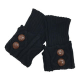Maxbell Leg Warmers Knitted Winter Warm Fashion Toppers Stockings Womens Boot Cuffs black