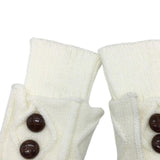 Maxbell Leg Warmers Knitted Winter Warm Fashion Toppers Stockings Womens Boot Cuffs white
