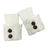 Maxbell Leg Warmers Knitted Winter Warm Fashion Toppers Stockings Womens Boot Cuffs white