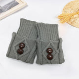 Maxbell Leg Warmers Knitted Winter Warm Fashion Toppers Stockings Womens Boot Cuffs light gray