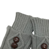 Maxbell Leg Warmers Knitted Winter Warm Fashion Toppers Stockings Womens Boot Cuffs light gray
