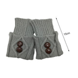 Maxbell Leg Warmers Knitted Winter Warm Fashion Toppers Stockings Womens Boot Cuffs light gray