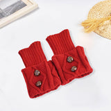 Maxbell Leg Warmers Knitted Winter Warm Fashion Toppers Stockings Womens Boot Cuffs red