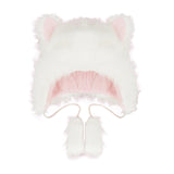 Maxbell Cat Plush Hat Unisex Cute Portable fashion Funny for New Year Outdoor Pink