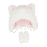 Maxbell Cat Plush Hat Unisex Cute Portable fashion Funny for New Year Outdoor Pink