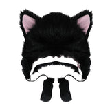 Maxbell Cat Plush Hat Unisex Cute Portable fashion Funny for New Year Outdoor Black