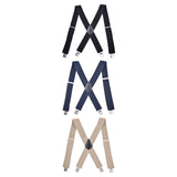 Maxbell Casual Men Suspenders Elastic Straps Comfortable Trousers Suspender Adults Black