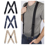 Maxbell Casual Men Suspenders Elastic Straps Comfortable Trousers Suspender Adults Black