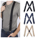 Maxbell Casual Men Suspenders Elastic Straps Comfortable Trousers Suspender Adults Black