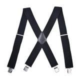 Maxbell Casual Men Suspenders Elastic Straps Comfortable Trousers Suspender Adults Black