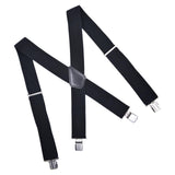 Maxbell Casual Men Suspenders Elastic Straps Comfortable Trousers Suspender Adults Black