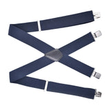 Maxbell Casual Men Suspenders Elastic Straps Comfortable Trousers Suspender Adults Dark Blue
