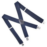 Maxbell Casual Men Suspenders Elastic Straps Comfortable Trousers Suspender Adults Dark Blue