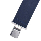 Maxbell Casual Men Suspenders Elastic Straps Comfortable Trousers Suspender Adults Dark Blue