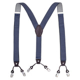 Maxbell Fashion Mens Suspender Elastic Straps Heavy Duty 6 Clips Back Belt Adults