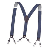 Maxbell Fashion Mens Suspender Elastic Straps Heavy Duty 6 Clips Back Belt Adults