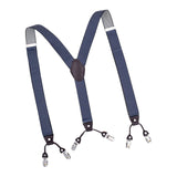 Maxbell Fashion Mens Suspender Elastic Straps Heavy Duty 6 Clips Back Belt Adults