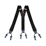 Maxbell Casual Men Women Suspenders Clip Buttons Back Belt Unisex Adults Heavy Duty Black