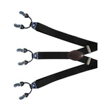 Maxbell Casual Men Women Suspenders Clip Buttons Back Belt Unisex Adults Heavy Duty Black