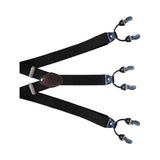 Maxbell Casual Men Women Suspenders Clip Buttons Back Belt Unisex Adults Heavy Duty Black