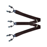 Maxbell Casual Men Women Suspenders Clip Buttons Back Belt Unisex Adults Heavy Duty Brown