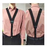 Maxbell Men Suspender Comfortable Side Clip Suspenders Back Belt Adults Adjustable