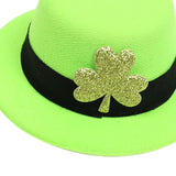 Maxbell Hat Shaped Hair Clip St Patrick's Day Barrettes Girls Teens Shamrock Light Green