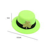 Maxbell Hat Shaped Hair Clip St Patrick's Day Barrettes Girls Teens Shamrock Light Green