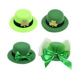 Maxbell Hat Shaped Hair Clip St Patrick's Day Barrettes Girls Teens Shamrock Light Green