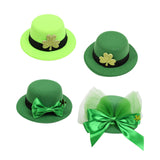 Maxbell Hat Shaped Hair Clip St Patrick's Day Barrettes Girls Teens Shamrock Light Green