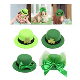 Maxbell Hat Shaped Hair Clip St Patrick's Day Barrettes Girls Teens Shamrock Light Green