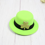 Maxbell Hat Shaped Hair Clip St Patrick's Day Barrettes Girls Teens Shamrock Light Green