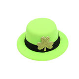 Maxbell Hat Shaped Hair Clip St Patrick's Day Barrettes Girls Teens Shamrock Light Green