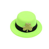 Maxbell Hat Shaped Hair Clip St Patrick's Day Barrettes Girls Teens Shamrock Light Green