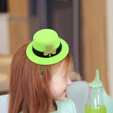 Maxbell Hat Shaped Hair Clip St Patrick's Day Barrettes Girls Teens Shamrock Light Green