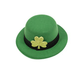 Maxbell Hat Shaped Hair Clip St Patrick's Day Barrettes Girls Teens Shamrock Dark Green