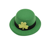 Maxbell Hat Shaped Hair Clip St Patrick's Day Barrettes Girls Teens Shamrock Dark Green