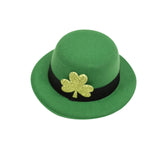 Maxbell Hat Shaped Hair Clip St Patrick's Day Barrettes Girls Teens Shamrock Dark Green